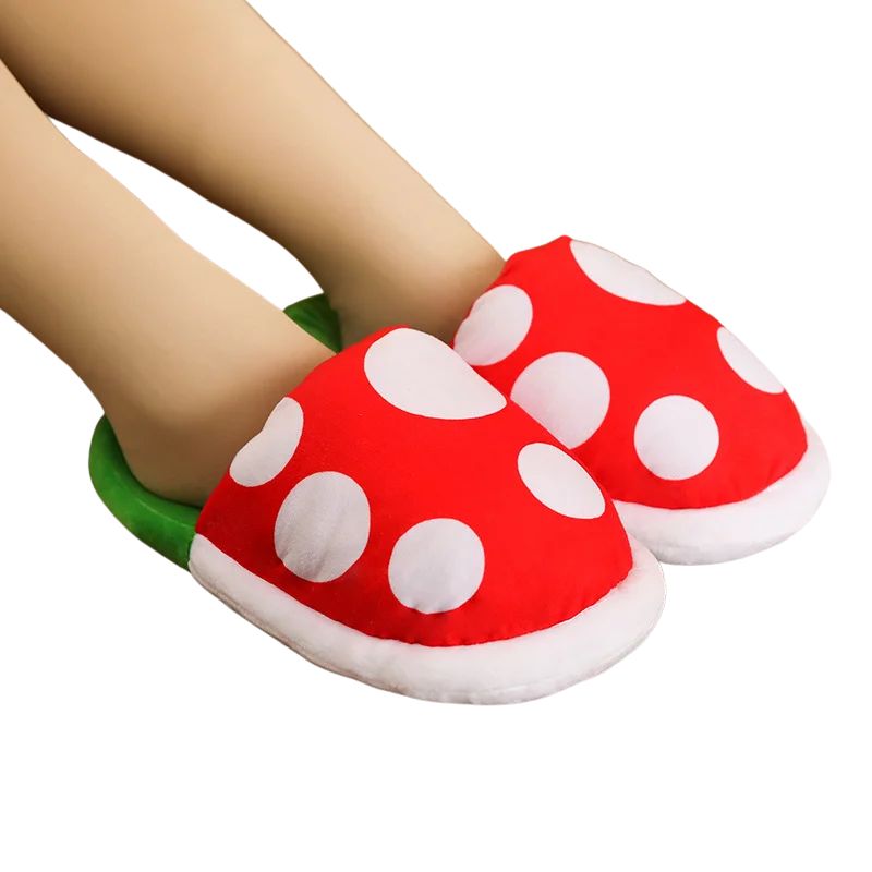 Mushroom Plush Slippers