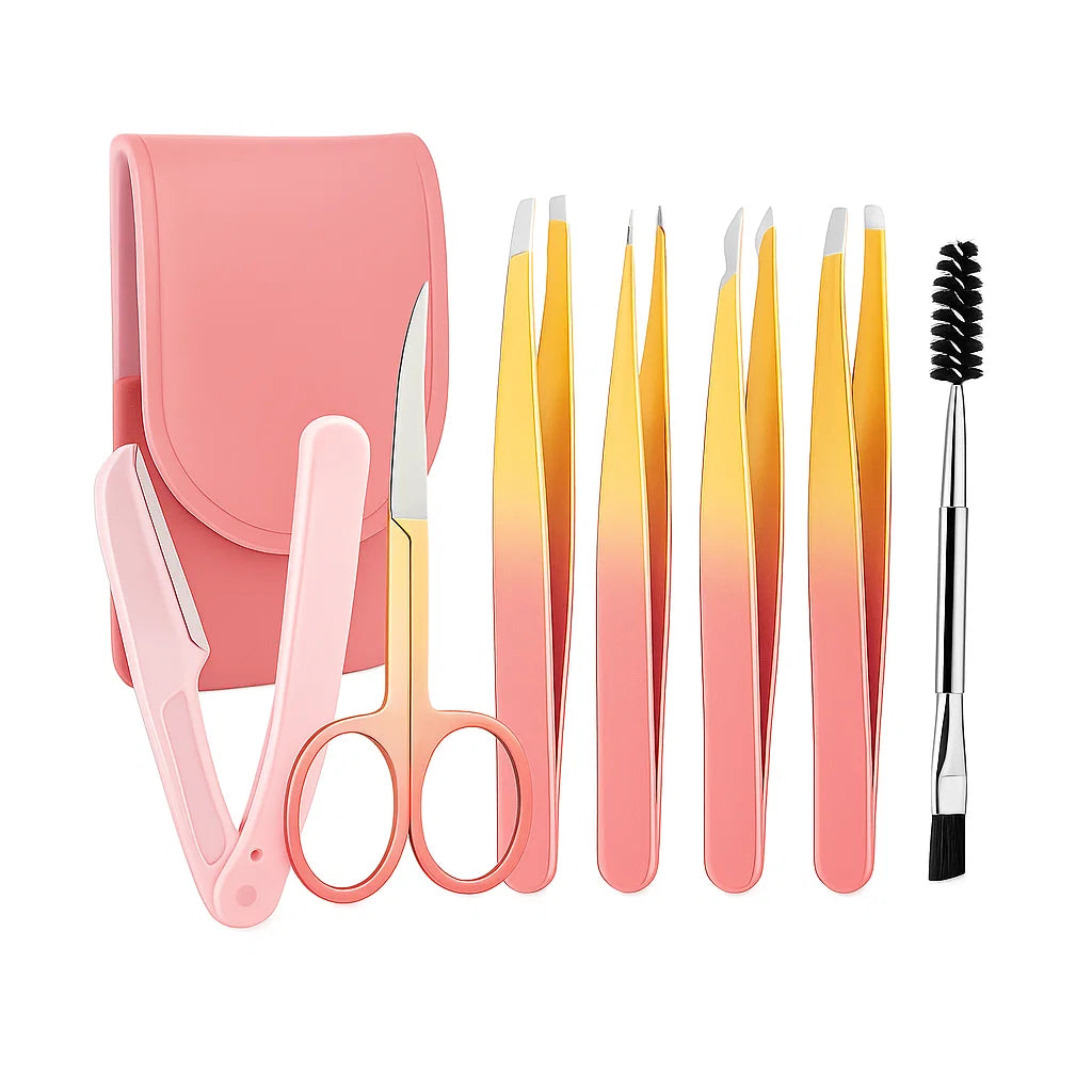 7-in-1 Eyebrow Shaping Tweezer Kit 