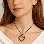 rose gold heart necklace