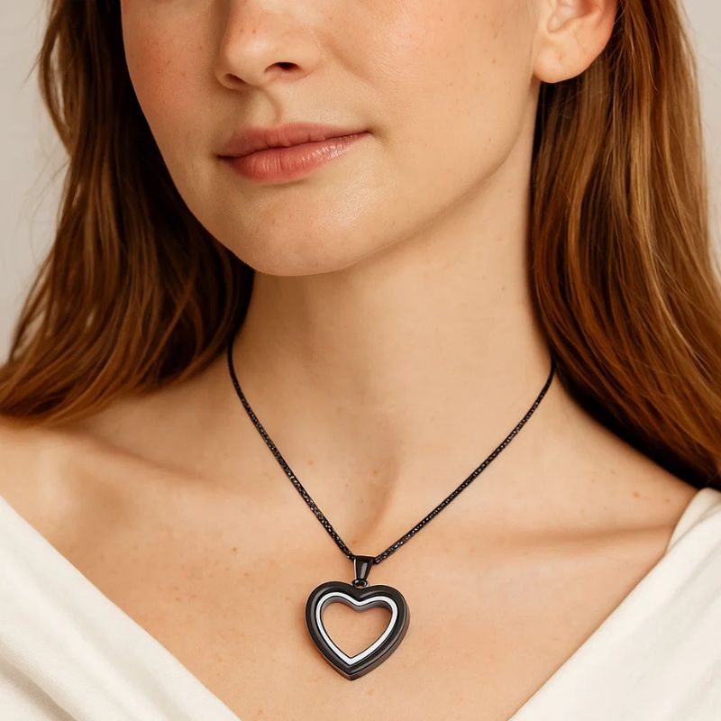 rose gold heart necklace