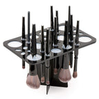 26/28 Slot Makeup Brush Drying Rack – Collapsible Acrylic Brush Holder Stand