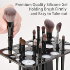 26/28 Slot Makeup Brush Drying Rack – Collapsible Acrylic Brush Holder Stand