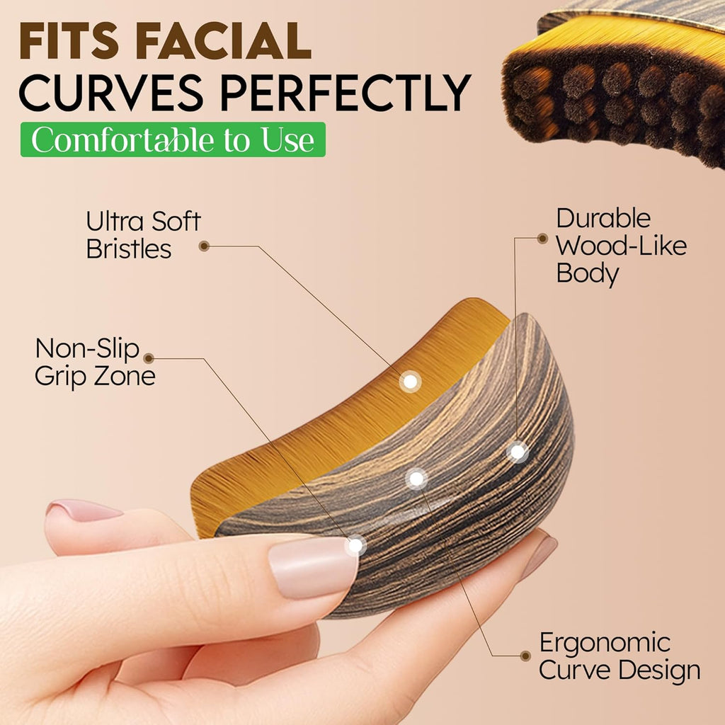

Portable Wooden Lymphatic Contour Face Brush